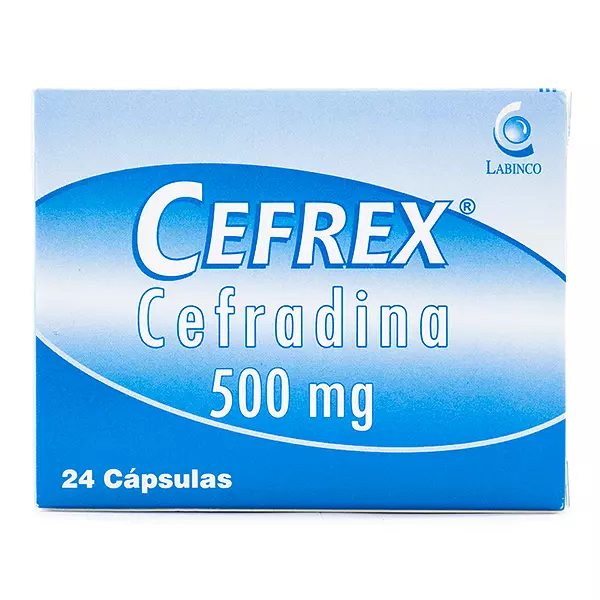 Cefrex 500 Mg (Cefradina) Cj X 24 Cap Labinco