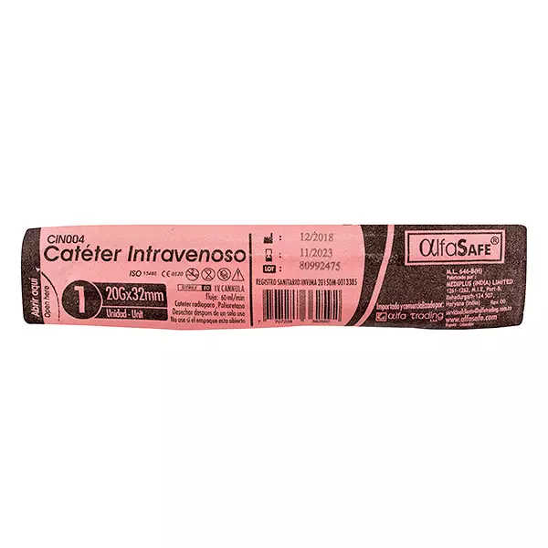 Cateter Alfa Intrave 20G X1 1/4 32Mm