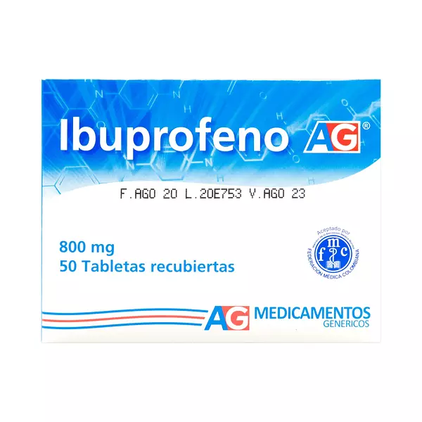 Ibuprofeno 800 Mg Cj X 50 Tab Ag