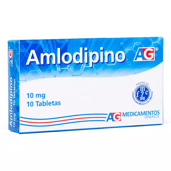 Amlodipino 10 Mg Cj X 10 Tab Ag