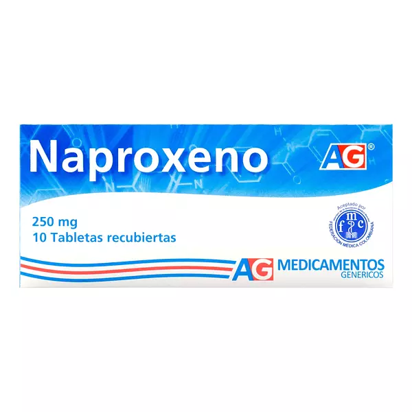 Naproxeno 250 Mg Cj X 10 Tab Ag