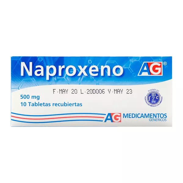 Naproxeno 500 Mg Cj X 10 Tab Ag