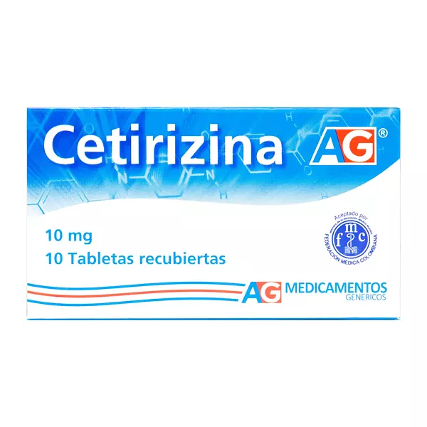 Cetirizina 10 Mg Cj X 10 Tab Ag