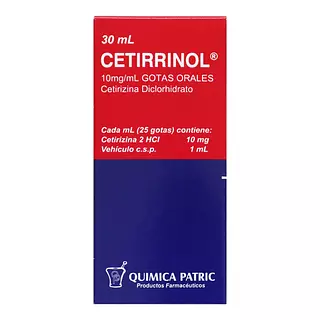 Cetirrinol Gotas (Cetirizina) Fco X 30 Ml Quimica Patric