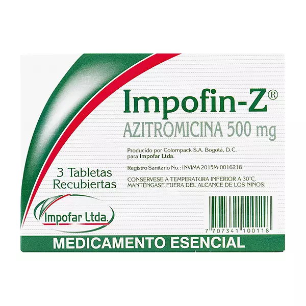 Impofin- Z  500 Mg Cj X 3 Tab