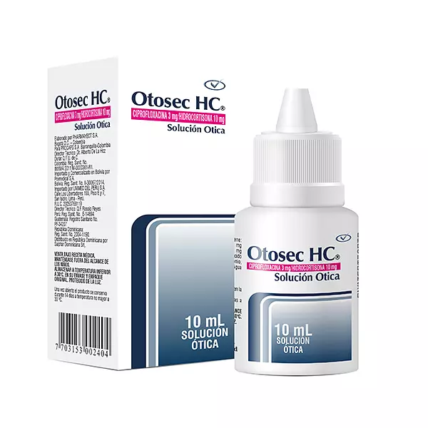 Otosec Hc (Ciprofloxacina + Hidrocortisona) Fco X 10 Ml Procaps