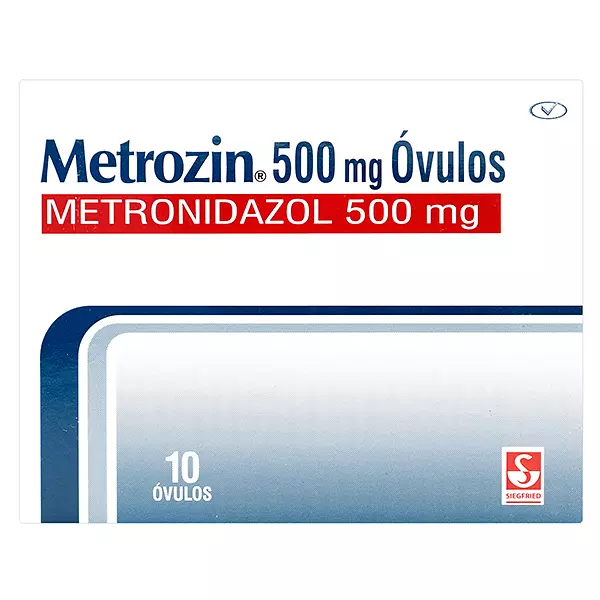 Metrozin (Metronidazol 500Mg) Cj X 10 Ovulos Vaginales