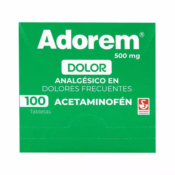 Adorem 500 Mg (Acetaminofen) Cj X 100 Tab