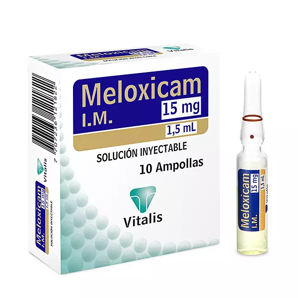 Meloxicam 15Mg/1.5Ml Cj X 10 Ampollas Vitalis