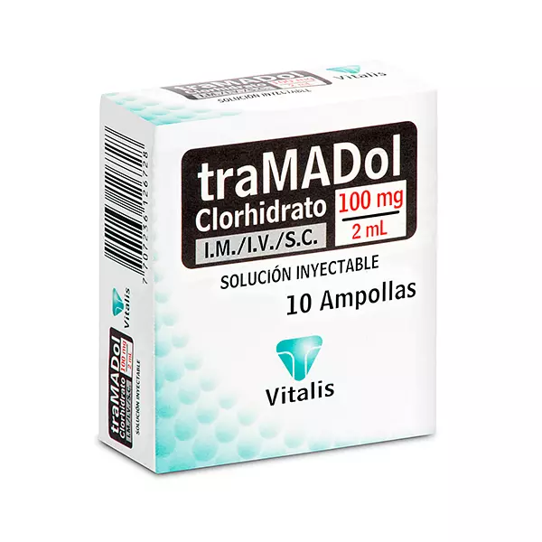 Tramadol 100 Mg/2Ml Cj X 10 Ampollas Vitalis