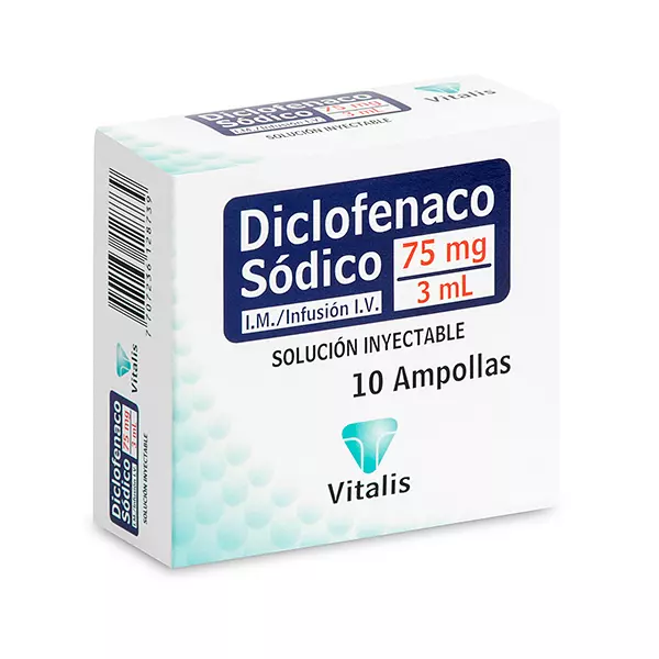 Diclofenaco 75Mg/3Ml Cj X 10 Ampollas Vitalis