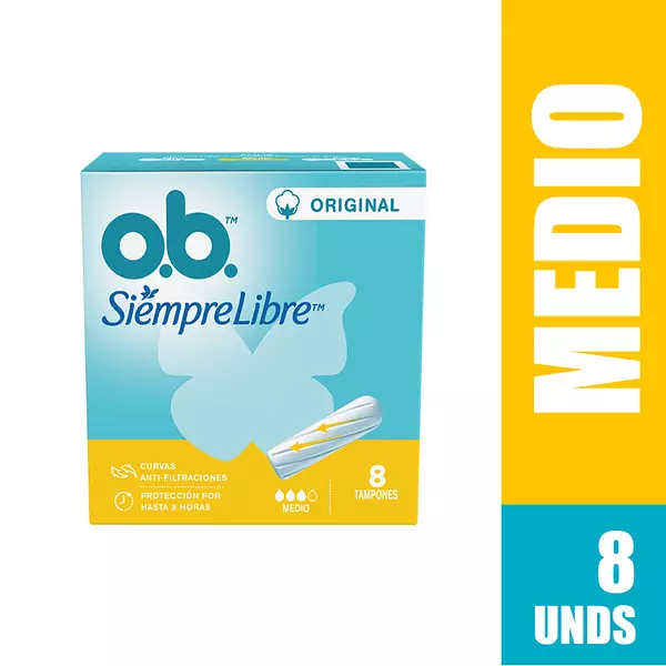 Tampon Ob Siempre Libre Ori Med Paq X 8 Und