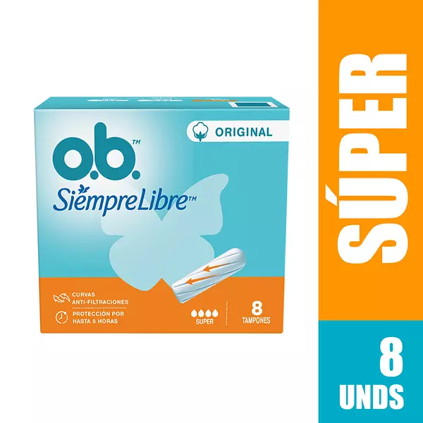 Tampon Ob Siempre Libre Ori Sup Paq X 8 Und