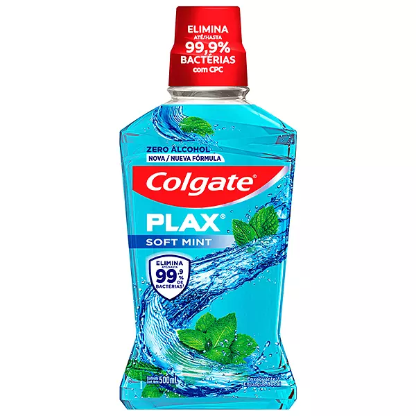 Enjuague Plax Soft Mint Sin Alcohol Fco X 500 Ml Colgate