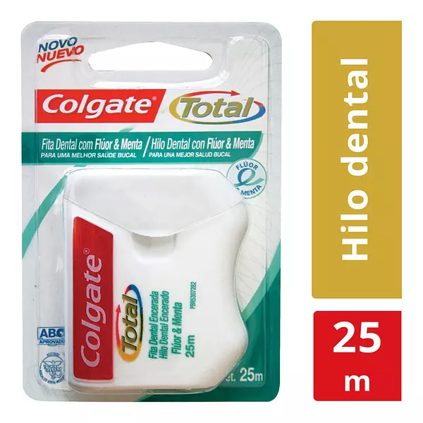 Seda Dental Colgate Total Fluor Y Menta X 25 Mts Colgate