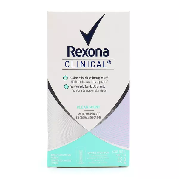 Desodorante En Crema Clean Scent Fco X 48G Rexona Clinical