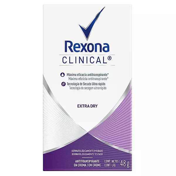 Desodorante En Crema Extra Dry Fco X 48G Rexona Clinical