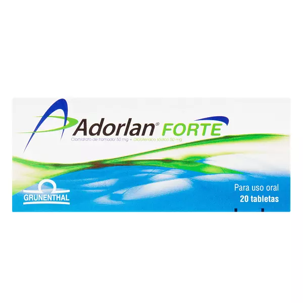 Adorlan Forte (Diclofenaco + Tramadol ) Cj X 20 Cap Grunenthal