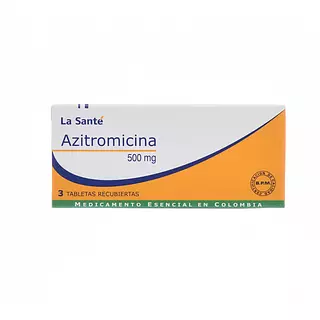 Azitromicina 500 Mg Cj X 3 La Sante