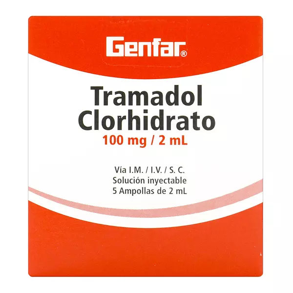 Tramadol 100 Mg/2ml Cj X 5 Ampollas Genfar