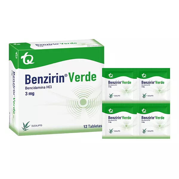 Benzirin Verde (Bencidamina Hci 3mg) Cj X 12tab Tq