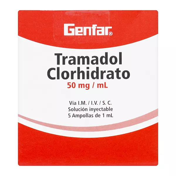 Tramadol 50mg/1ml Cj X 5 Ampollas Genfar