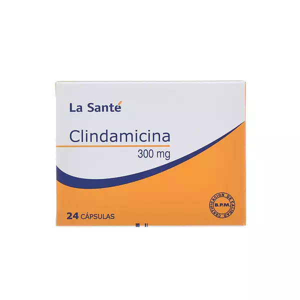 Clindamicina 300mc Cj X 24 Cap La Sante