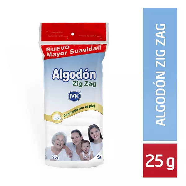 Algodon Zigzag Paq X 25 Gr Mk