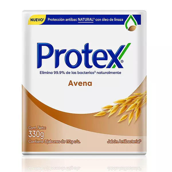 3 Jabon Protex Antibacterial Avena 110 Gr