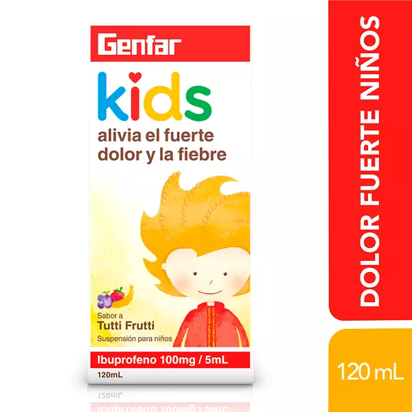 Ibuprofeno Jarabe Kids 100mg/5ml Fco X 120ml Genfar